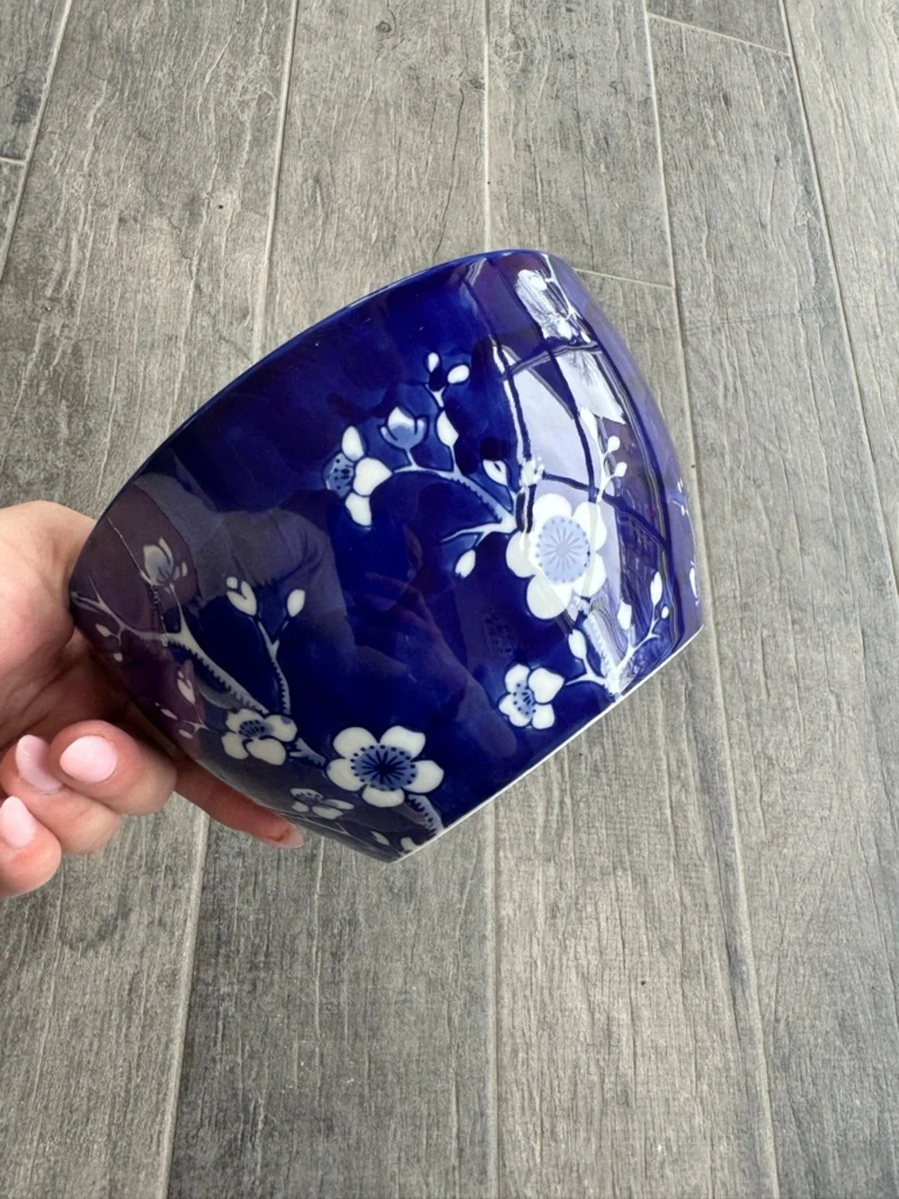 Williams Sonoma Blue and White Cherry Blossom Bowl